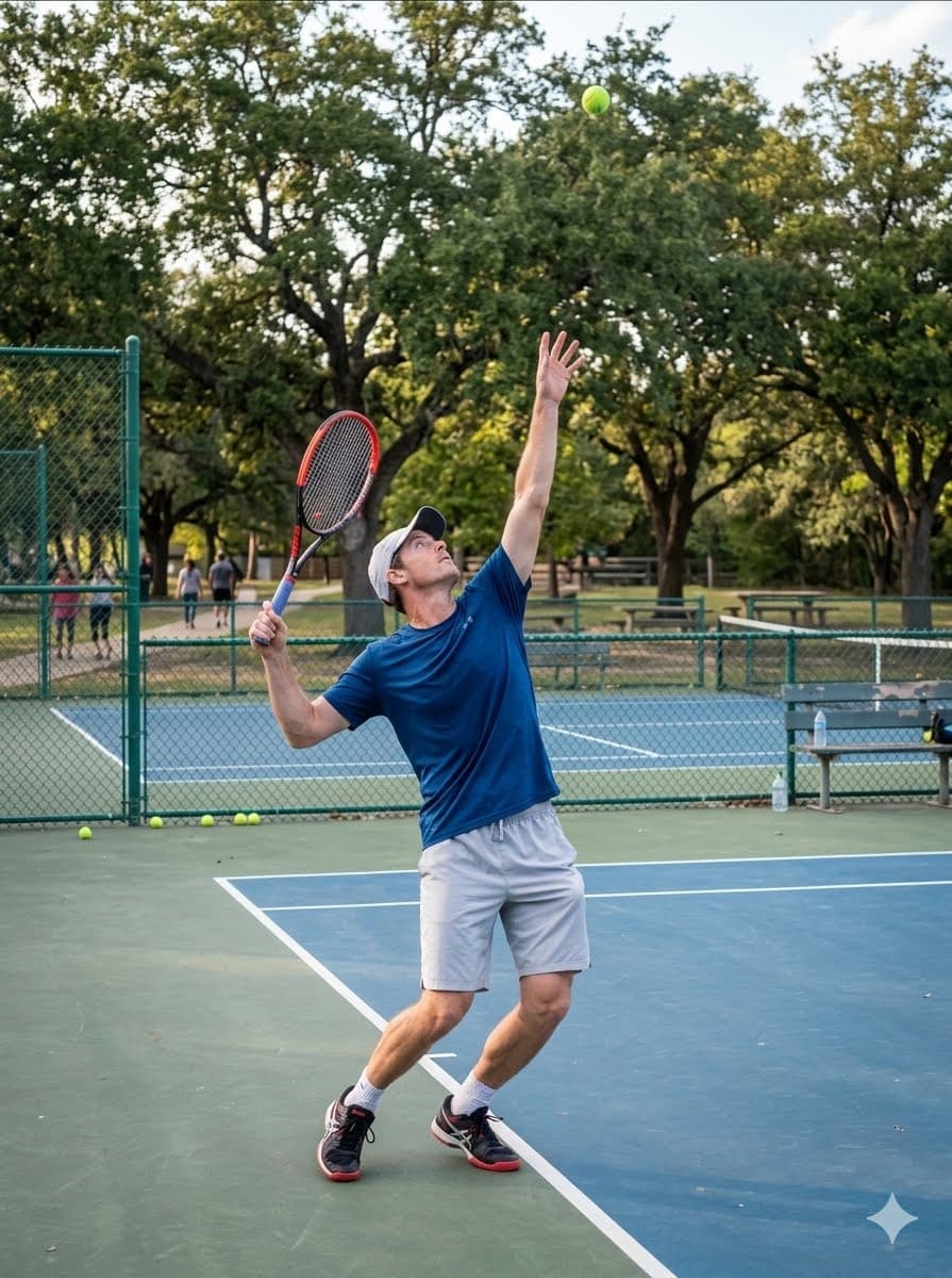 Tennis athlete using Truly Body Creatine + Electrolytes