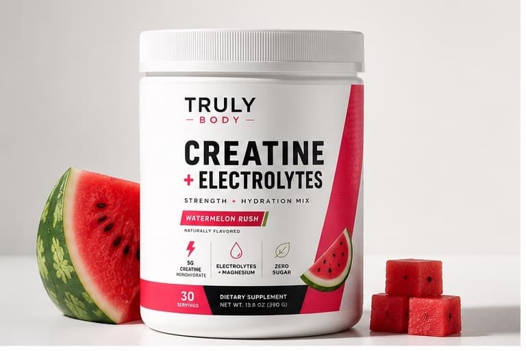 Truly Body Creatine + Electrolytes, Watermelon Rush tub